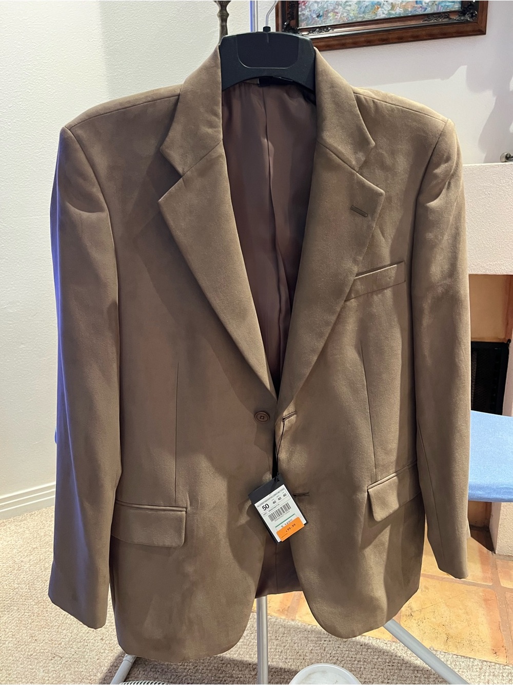 Zara Men's Brown Suede Sport Coat Blazer